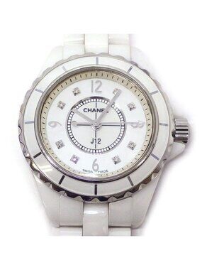 Chanel Watch J12 H2570 8 Point Diamond Index White Shell Dial Ceramic